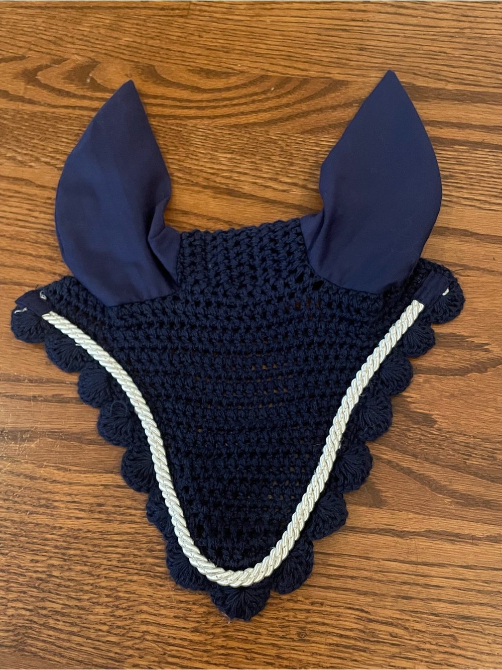 Navy Blue Ear Bonnet